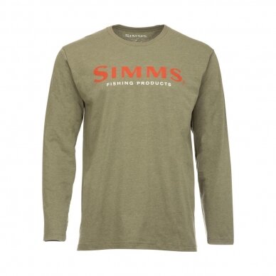 Футболка Simms Logo LS с длинными рукавами 2023 14