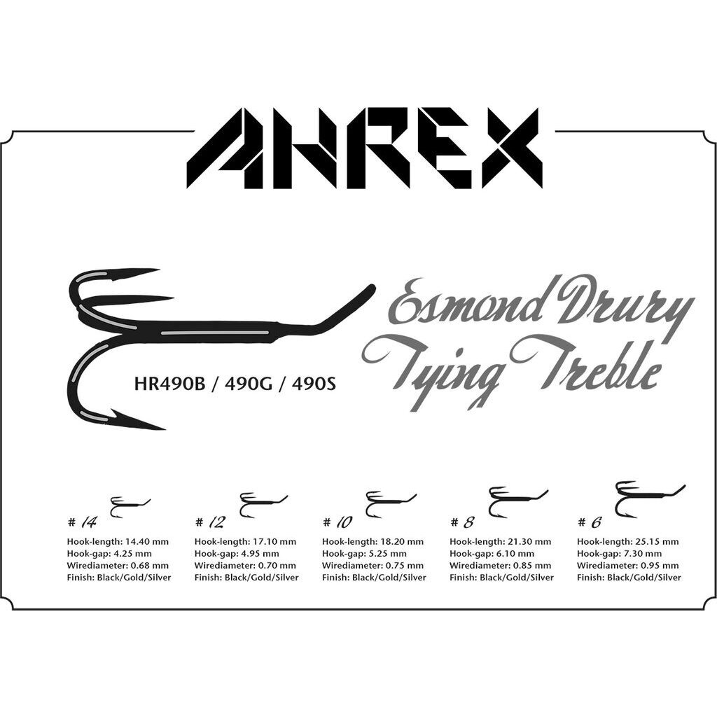 Trišakis kabliukas Ahrex HR490G Esmond Drury 5vnt 1