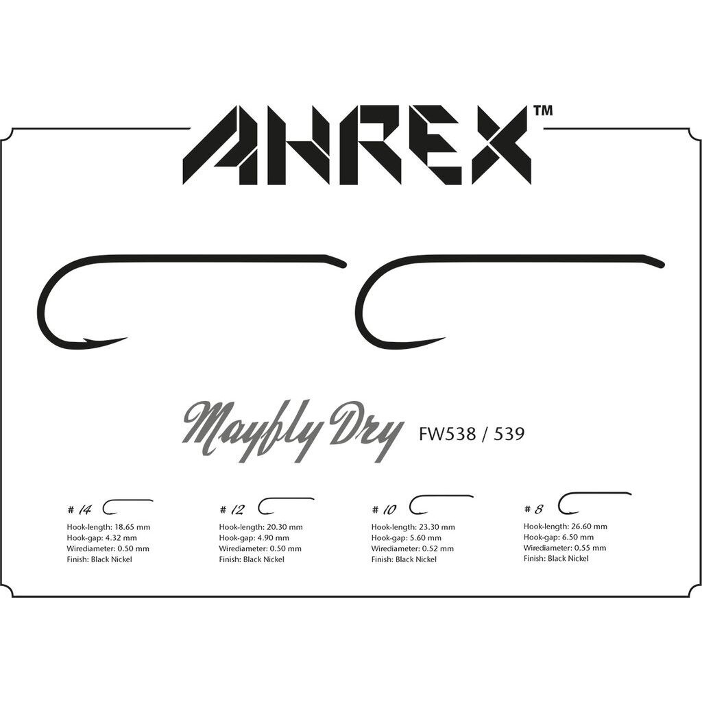 Hooks Ahrex FW538 Mayfly Dry Barbed 24pcs 2025 2 Hooks Ahrex FW538 Mayfly Dry Barbed 24pcs 2025 2