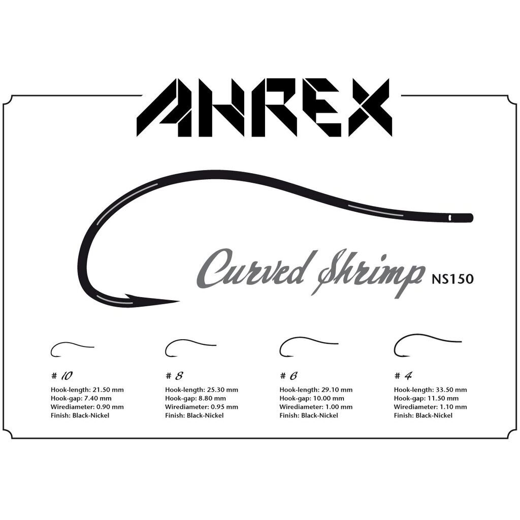 Hooks Ahrex NS150 Curved Shrimp 18pcs 2025 2