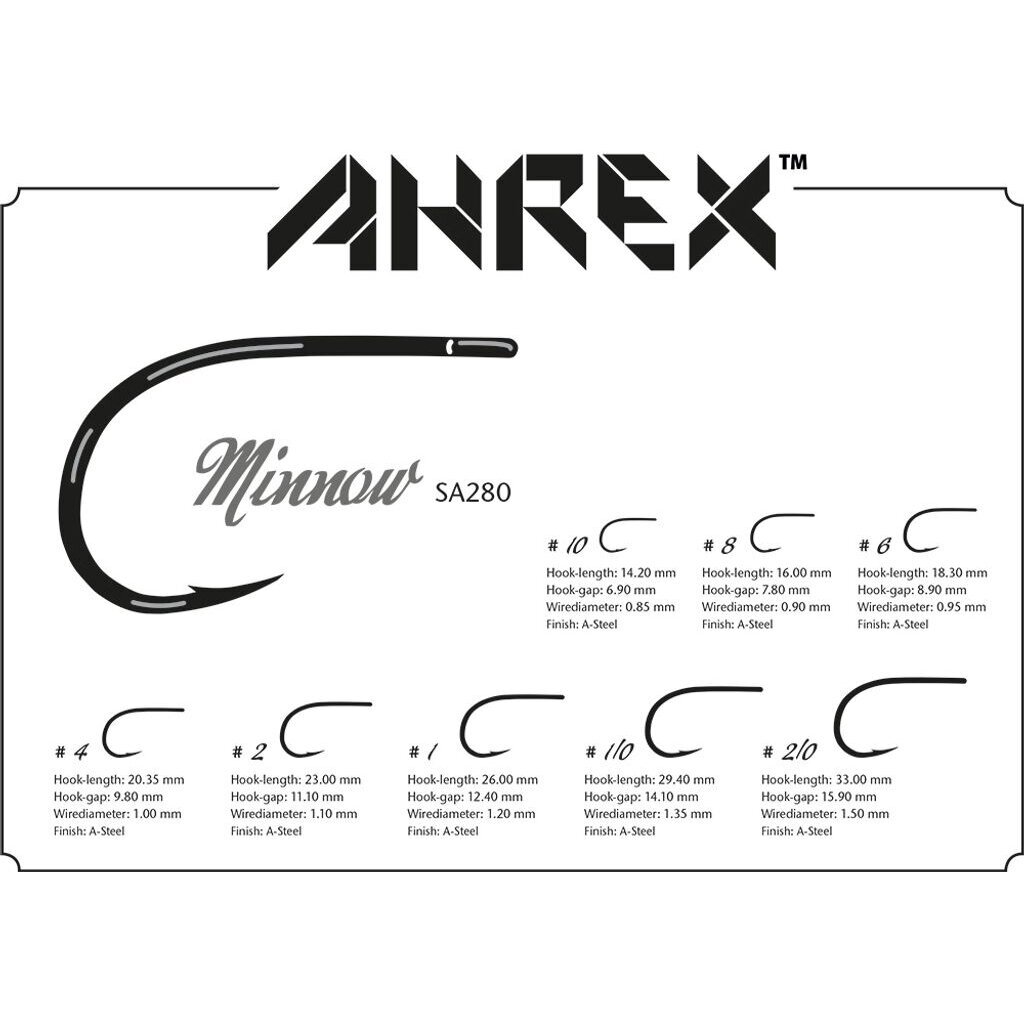 Hooks Ahrex SA280 Minnow  2025