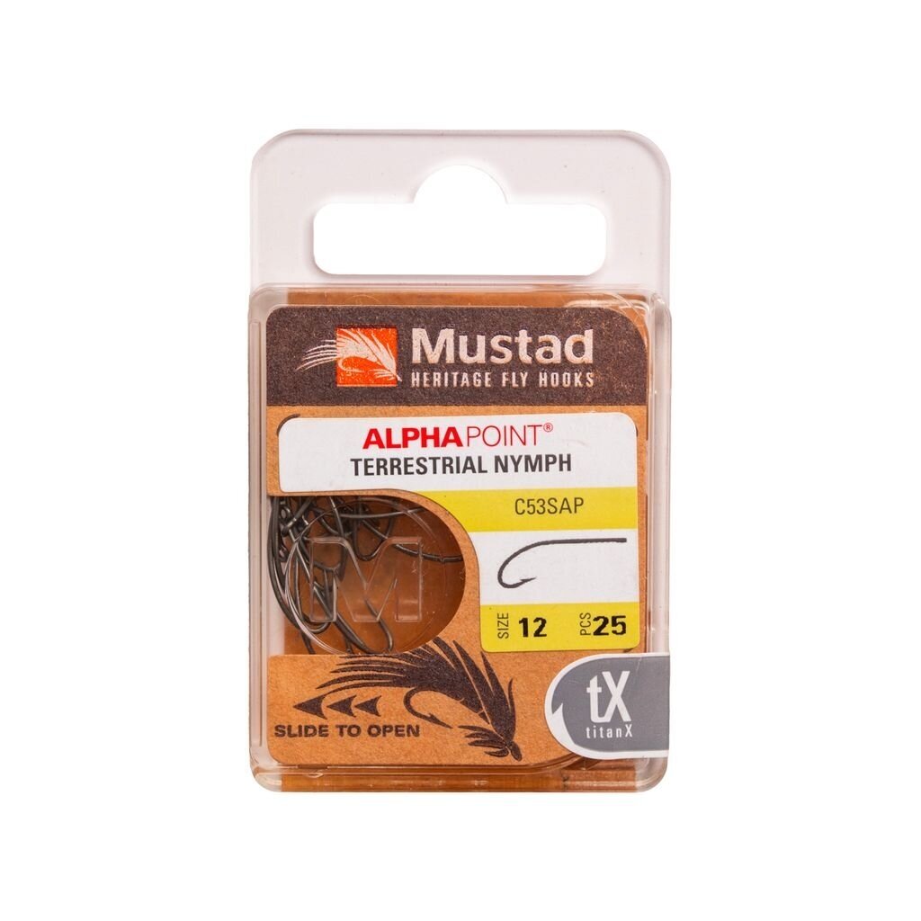 Kabliukai Heritage C53S Nymph/Dry Mustad 25vnt. 1