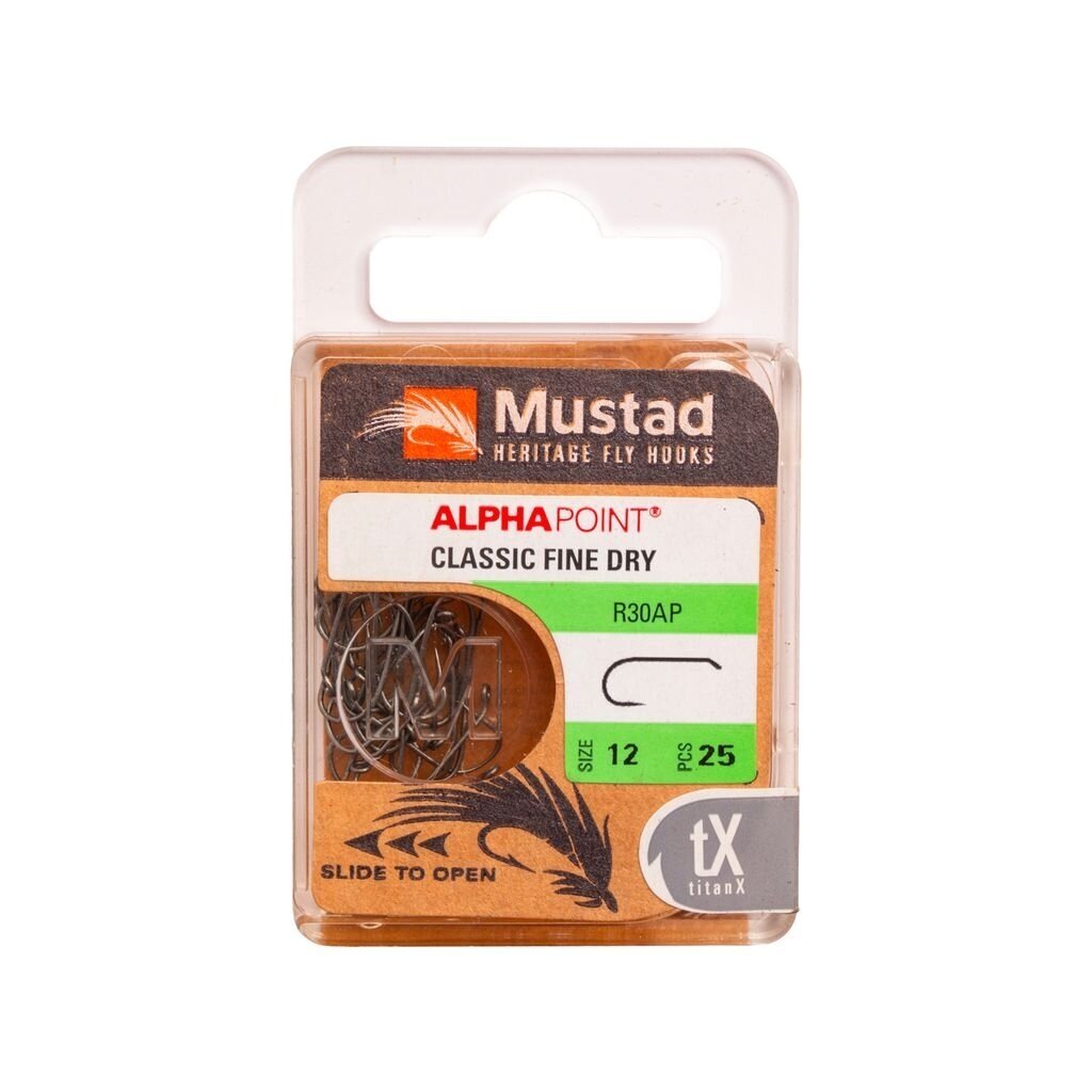 Kabliukai Heritage R30 Dry Fly Mustad 25vnt. 1 Kabliukai Heritage R30 Dry Fly Mustad 25vnt. 1
