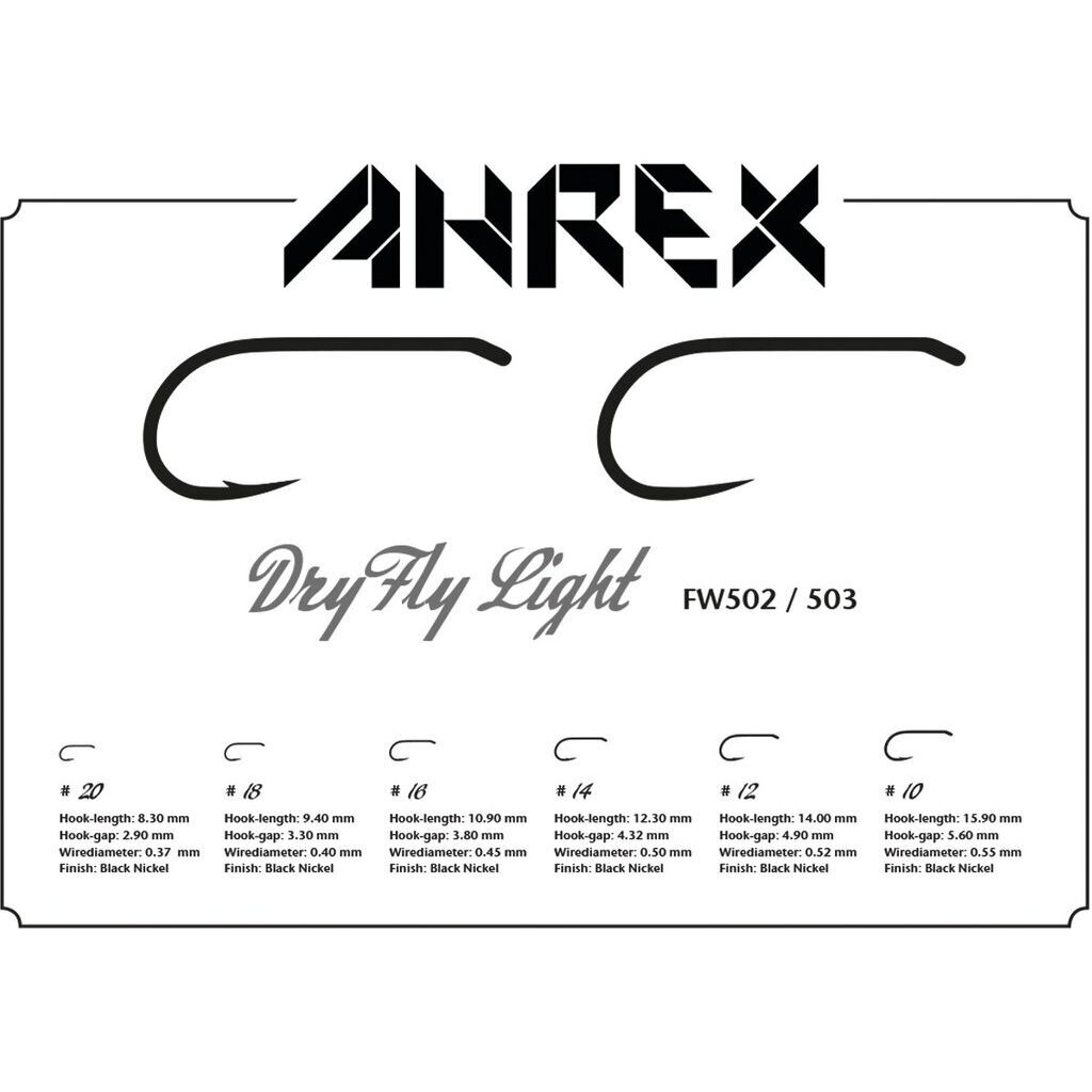 Kabliukai Ahrex FW502 Dry Fly Light Barbed 24nt. 2024 1 Kabliukai Ahrex FW502 Dry Fly Light Barbed 24nt. 2024 1