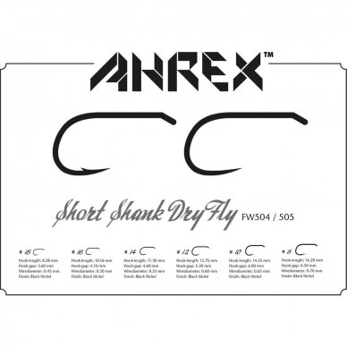Hooks Ahrex FW505 Short Shank Dry Barbless 24pcs 2025 3