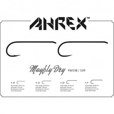 Hooks Ahrex FW538 Mayfly Dry Barbed 24pcs 2025 2 Hooks Ahrex FW538 Mayfly Dry Barbed 24pcs 2025 2