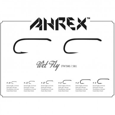 Kabliukai Ahrex FW580 Wet Fly Hook Barbed 24vnt 2025 2 Kabliukai Ahrex FW580 Wet Fly Hook Barbed 24vnt 2025 2