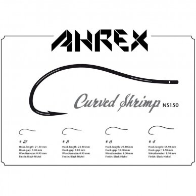 Hooks Ahrex NS150 Curved Shrimp 18pcs 2025 2