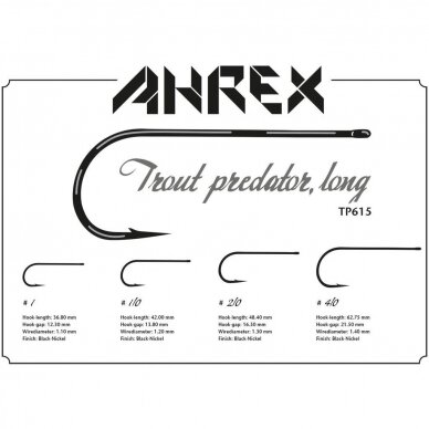 Hooks Ahrex TP615 Trout Predator Long 2025 2 Hooks Ahrex TP615 Trout Predator Long 2025 2