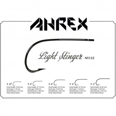 Крючки NS122 Light Stinger Ahrex 18 штук 2024 2