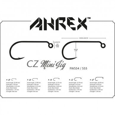 Kabliukai FW555 CZ Mini Jig Barbless be užkarpėlės Ahrex 24vnt. 2024 2 Kabliukai FW555 CZ Mini Jig Barbless be užkarpėlės Ahrex 24vnt. 2024 2