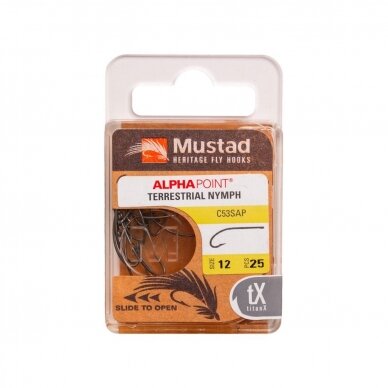 Kabliukai Heritage C53S Nymph/Dry Mustad 25vnt. 1