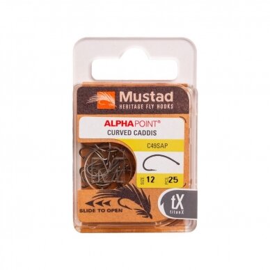Kabliukai Heritage C49S Caddis Nymph/Dry Mustad 25vnt. 1 Kabliukai Heritage C49S Caddis Nymph/Dry Mustad 25vnt. 1