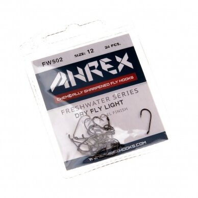 Kabliukai Ahrex FW502 Dry Fly Light Barbed 24nt. 2024 2 Kabliukai Ahrex FW502 Dry Fly Light Barbed 24nt. 2024 2