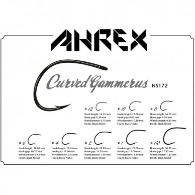Hooks NS172 Curved Gammerus Ahrex 18vnt. 2024 2