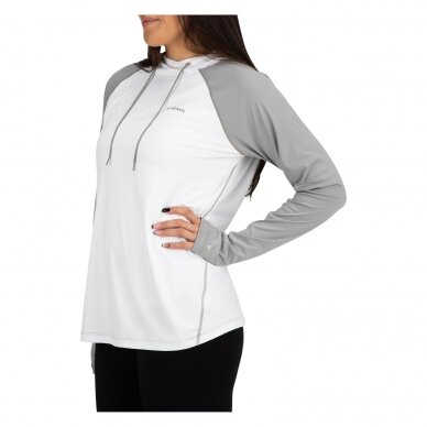 Marškinėliai moterims Simms Solarflex hoody su kapišonu 5