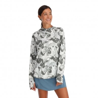 Marškinėliai moterims Simms Solarflex® hoody su kapišonu 2024 7