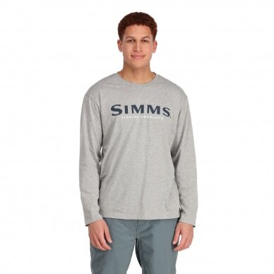 Marškinėliai Simms logo ilgom rankovėm 2023