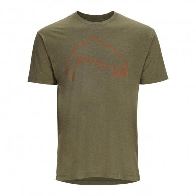 T-shirt Trout Outline Simms 3 T-shirt Trout Outline Simms 3