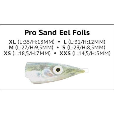 Имитация Приманки Угорь Pro Sandeel Foils Pro Sportfisher 1 Имитация Приманки Угорь Pro Sandeel Foils Pro Sportfisher 1