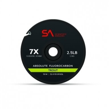 Valas Absolute fluorocarbon trout tippet pavadėl.30m Valas Absolute fluorocarbon trout tippet pavadėl.30m