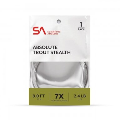 Pavadėlis Absolute trout stealth leader Scientific Angler USA Pavadėlis Absolute trout stealth leader Scientific Angler USA