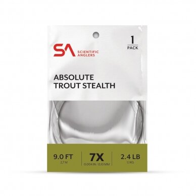 Поводок Absolute trout stealth leader Scientific Angler USA